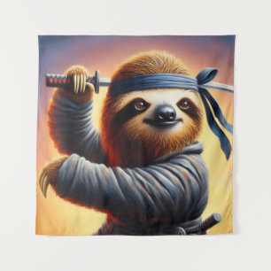 Sloth Ninja Tapestry