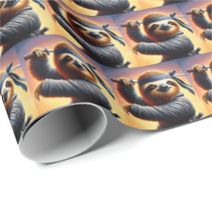Sloth Ninja Wrapping Paper