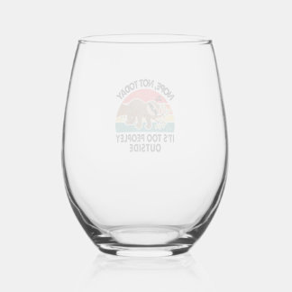 Sloth Nope Not Today Its Too Peopley Outside Funny Stemless Wine Glass