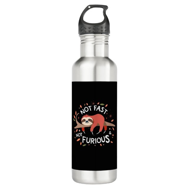Sloth - Not Fast Not Furious 710 Ml Water Bottle (Front)