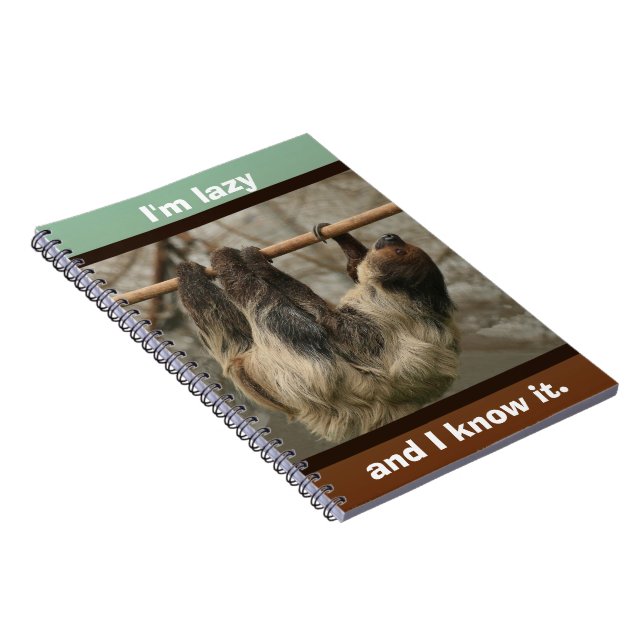 Sloth Notebook (Right Side)