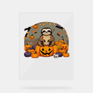 Sloth-o-ween Classic T-Shirt Acrylic Sign