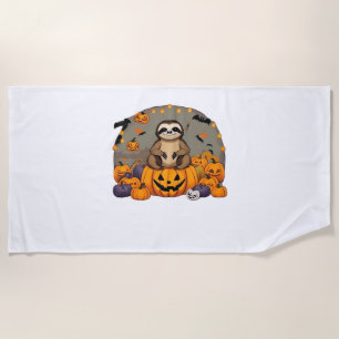 Sloth-o-ween Classic T-Shirt Beach Towel