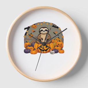 Sloth-o-ween Classic T-Shirt Clock