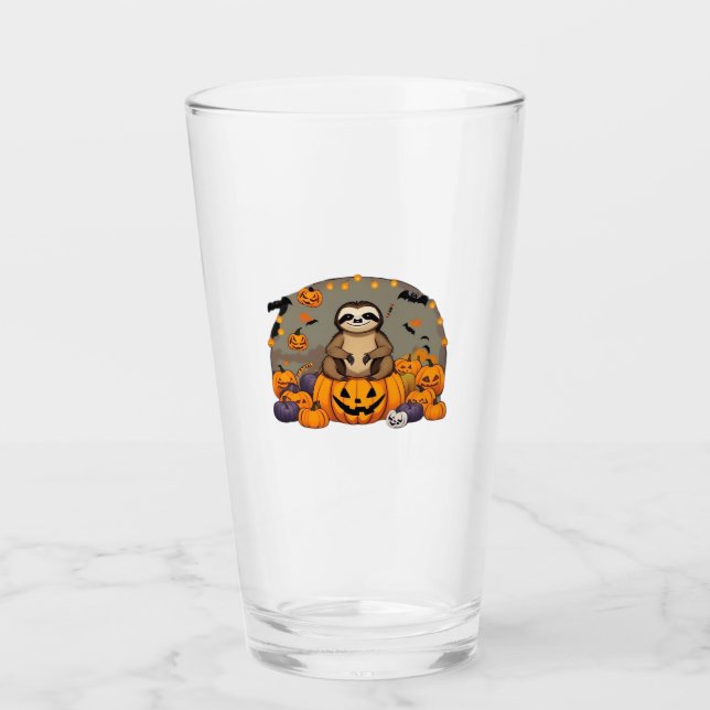 Sloth-o-ween Classic T-Shirt Glass (Front)
