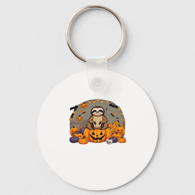 Sloth-o-ween Classic T-Shirt Key Ring (Front)