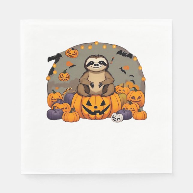 Sloth-o-ween Classic T-Shirt Napkin (Front)
