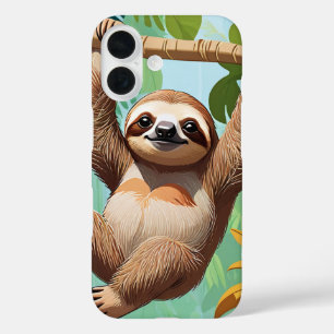 Sloth on a Tree iPhone 16 Case
