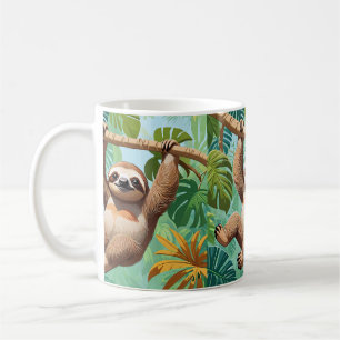 Sloth on a Tree  Coffee Mug