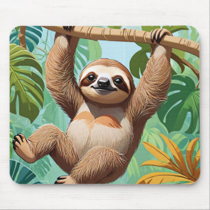 Sloth on a Tree Mouse Pad