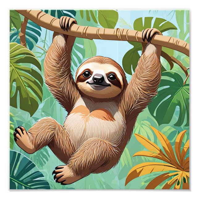 Sloth on a Tree  Photo Print (Front)