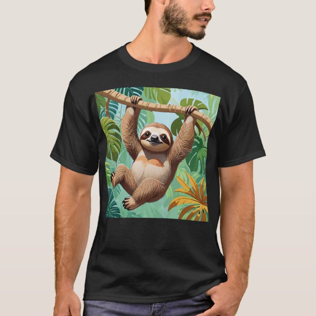 Sloth on a Tree  T-Shirt (Front)