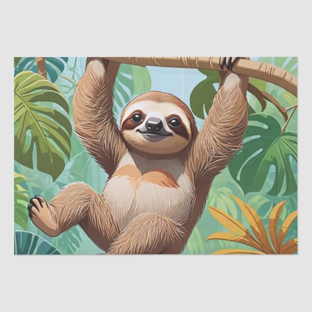 Sloth on a Tree  Tissue Paper (Front)