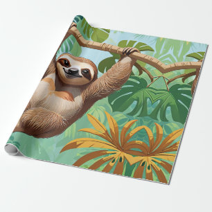 Sloth on a Tree Wrapping Paper