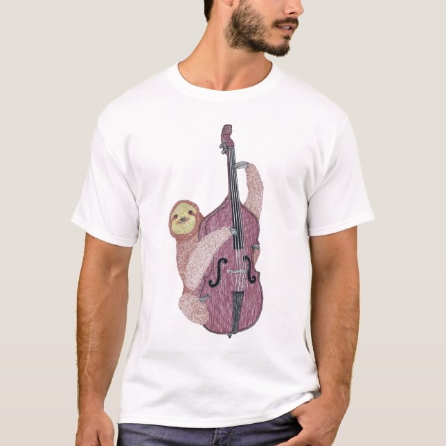 Sloth on Bass T-Shirt (Front)