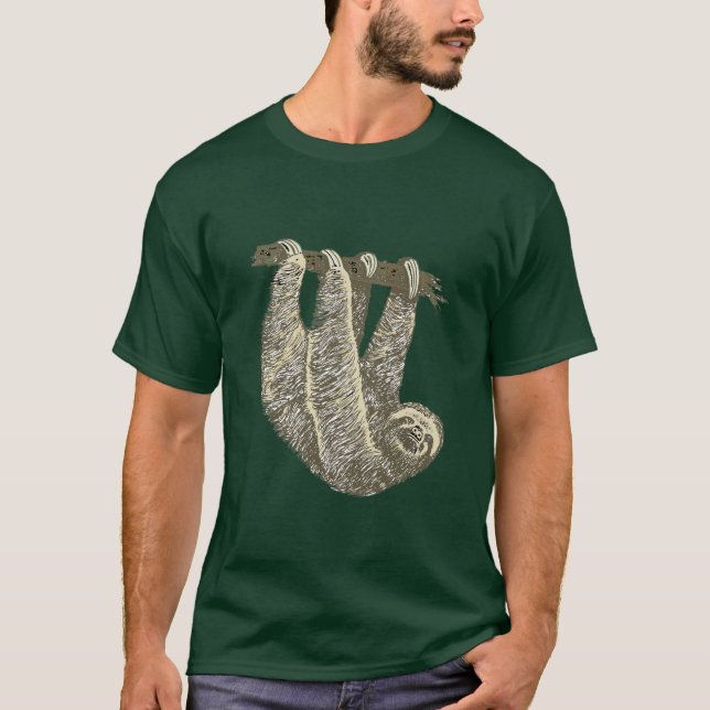 Sloth on Dark T-Shirt (Front)