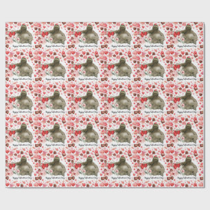 Sloth on Valentine's Day  Wrapping Paper