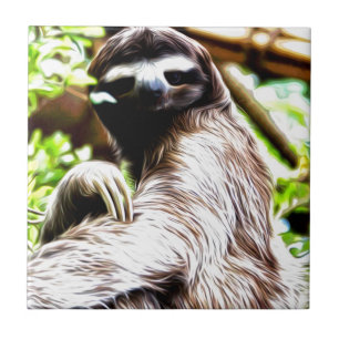 Sloth Painting Ceramic Tile