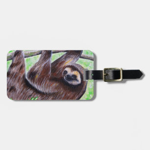 Sloth Painting Luggage Tag