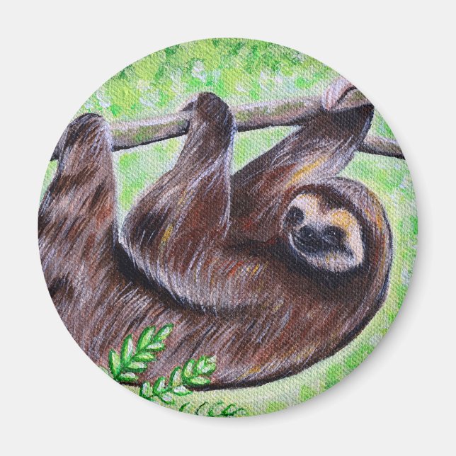 Sloth Painting Magnet (Front)