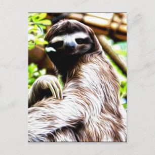 Sloth Painting Postcard