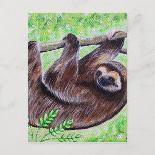 Sloth Painting Postcard