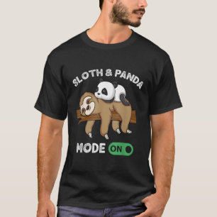 Sloth Panda Mode On Lazy Animals T-Shirt
