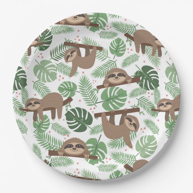 Sloth Paper Plate (Front)