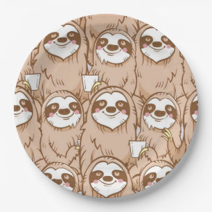 Sloth Paper Plate