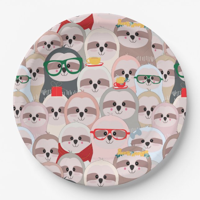 Sloth Paper Plate (Front)