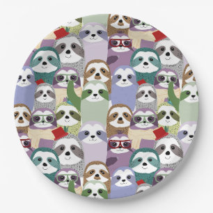 Sloth Paper Plate