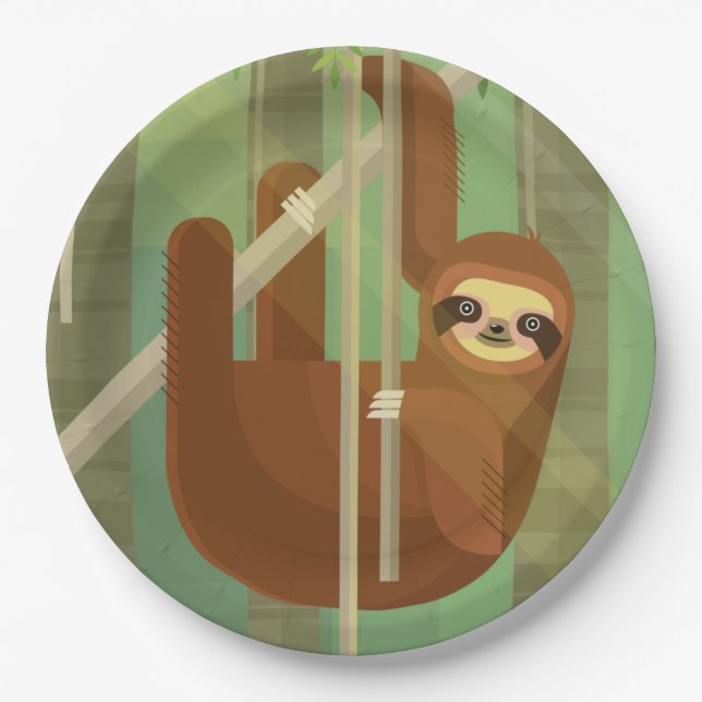 Sloth Paper Plate (Front)