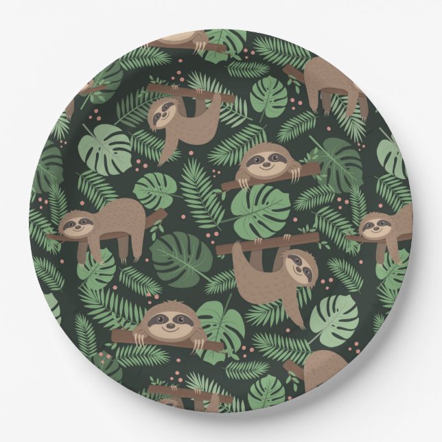 Sloth Paper Plate (Front)
