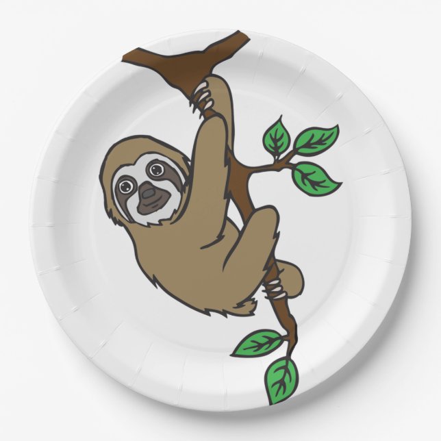 Sloth Paper Plates (Front)