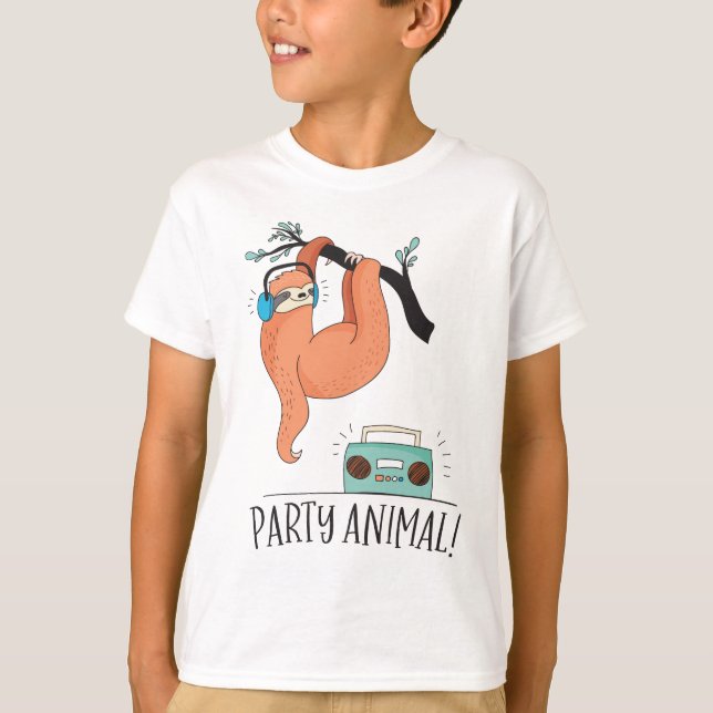 Sloth Party Animal T-Shirt (Front)