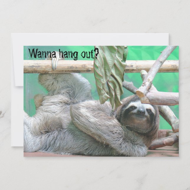 Sloth Party Invitations (Front)