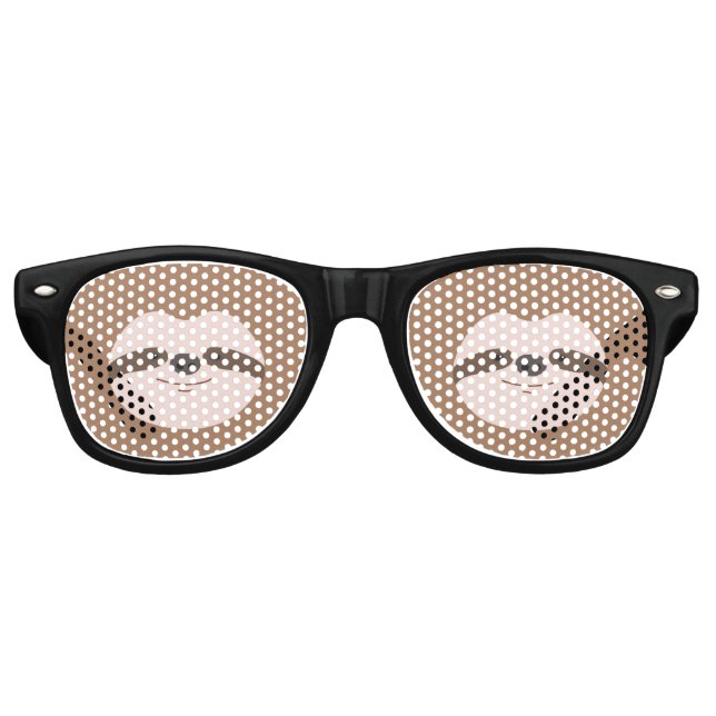 Sloth Pattern Retro Sunglasses (Front)