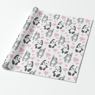 Sloth Pattern Wrapping Paper