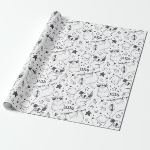 Sloth Pattern Wrapping Paper