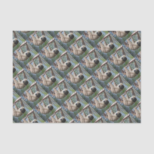 Sloth Photo Tissue Paper (Front)