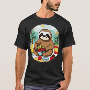 Sloth Picnic Day Feast in Nature T-Shirt