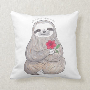 Sloth Pillow Slow Life Sloth Throw Pillow Cushion