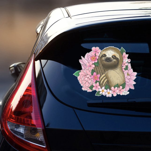 Sloth Pink Flowers (Creator Uploaded)