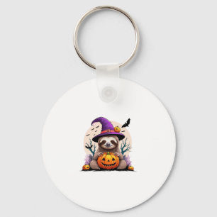 Sloth Pink Hat Halloween Key Ring