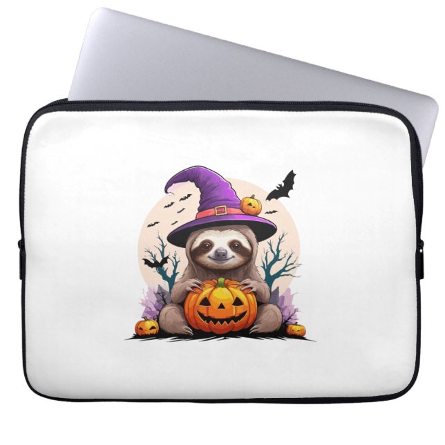 Sloth Pink Hat Halloween Laptop Sleeve (Front)