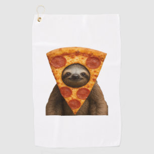 Sloth pizza funny weird prank meme cute happy chri golf towel