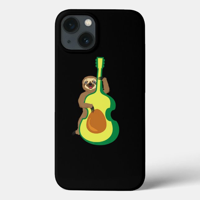Sloth Playing Cello Musical Instrument Avocado Lov Case-Mate iPhone Case (Back)
