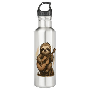 Sloth Playing Guitar 710 Ml Water Bottle