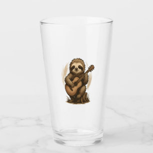 Sloth Playing Guitar Glass