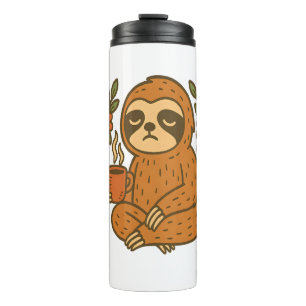 Sloth Playing Guitar Thermal Tumbler